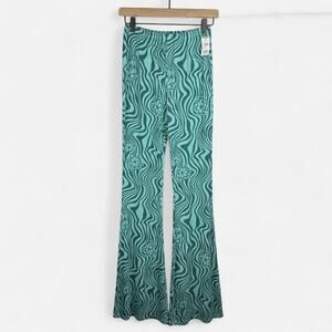 Tillys full tilt green psychedelic flare pants
